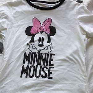 White Minnie Mouse kid shirt